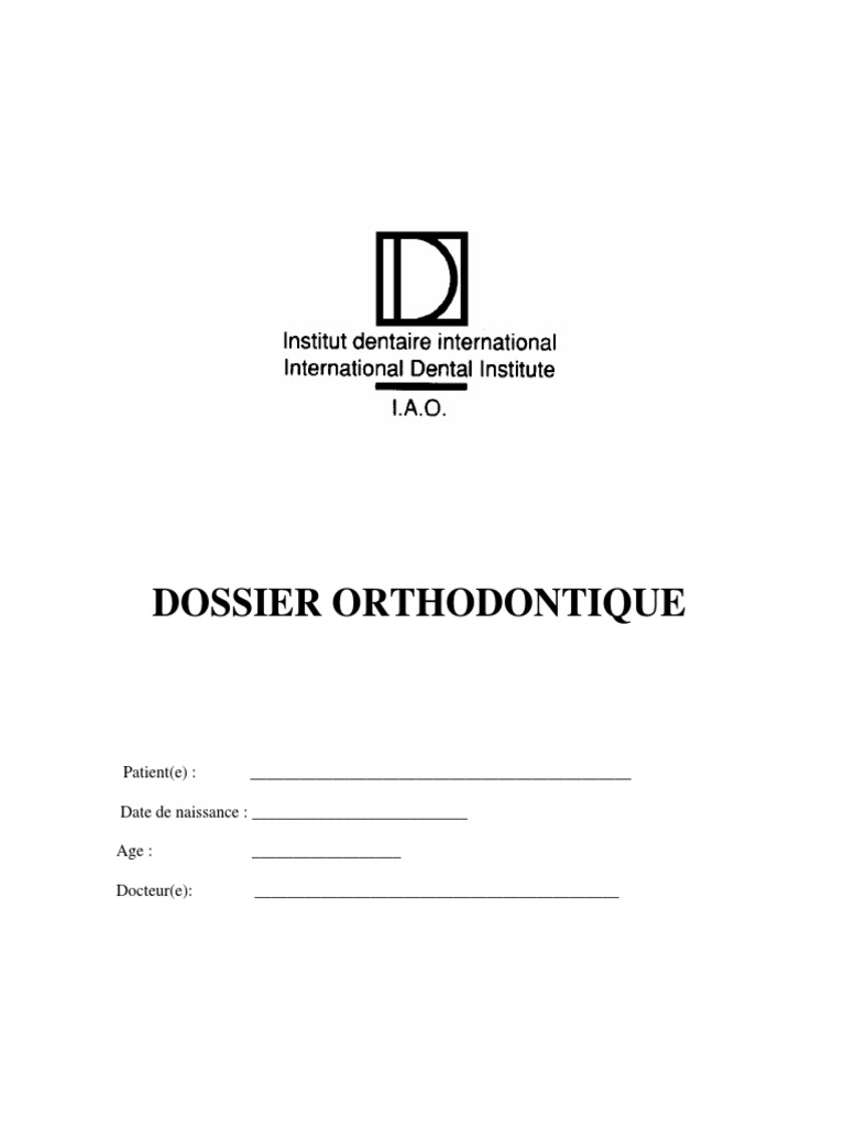Fisa Pacient Orto PDF | PDF | Dent humaine | Orthodontie