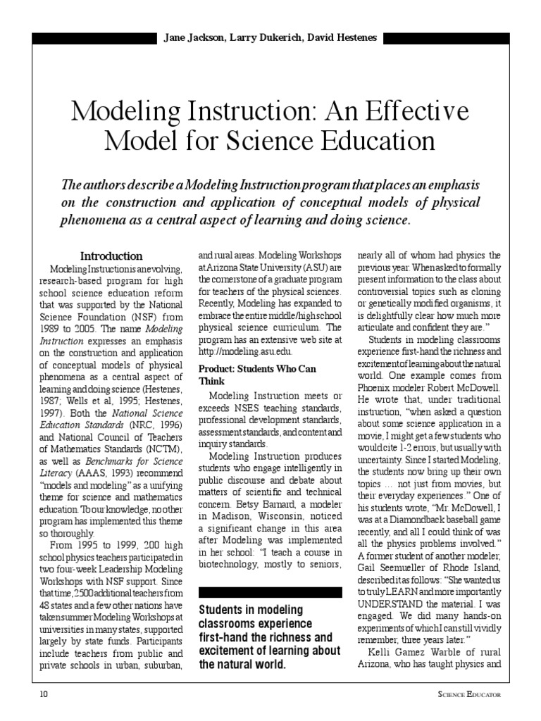 Modeling Instruction: An Effective Model For Science Education | PDF ...