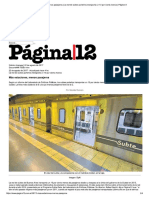 Mas Subtes Menos Pasajeros - Pagina12