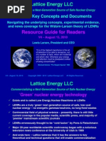 Download Lattice Energy LLC-Index to Concepts and Documents-Sept 2009 by lewisglarsen SN38532154 doc pdf