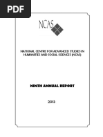 Annual Report National Centre For Advanced Studies in Humanities and Social Sciences 2013