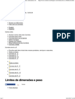 dimensões de encomendas dos correios