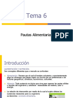 Tema 6 Pautas Alimentarias