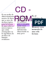 CD-ROM: Es El Acrónimo de Compact Disc Read - Only Memory Osea Memoria de Una Sola Lectura