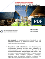 Occupational Safety and Health Standards: Regulatory Requirements