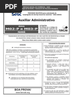 Funcab 2012 Sesc Ba Auxiliar Administrativo Prova