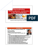Pharmacokinetics/ Pharmacodynamic Consideration in The Use of Antibiotics