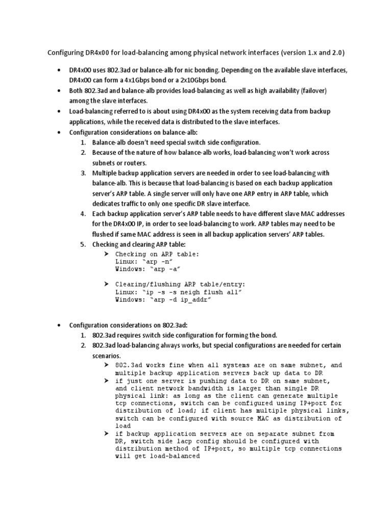 Load-Balancing DR4x00 Configuration Guide | PDF | Load Balancing ...