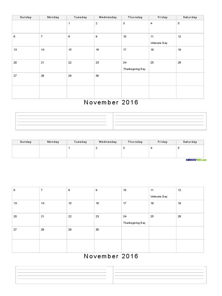 November Calendar | PDF