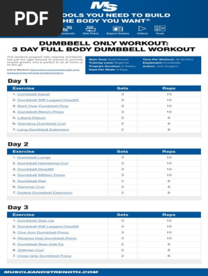 Dumbbell only workout plan hotsell