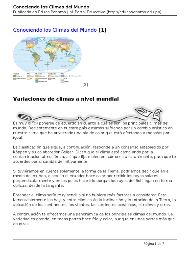 Climas del Mundo y su Variabilidad | PDF | Desierto | Clima