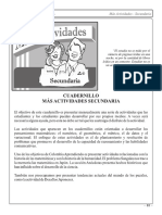 Cuadernillo. Actividades de Secundaria - 0 PDF