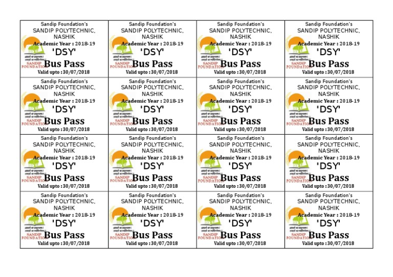 Bus Pass Bus Pass Bus Pass Bus Pass: 'DSY' 'DSY' 'DSY' 'DSY' | PDF