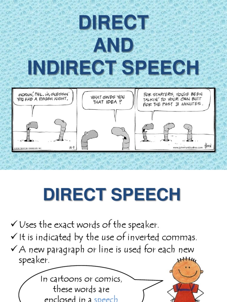 Reported Speech Reported Speech Indirect Speech Direct And Indirect Images