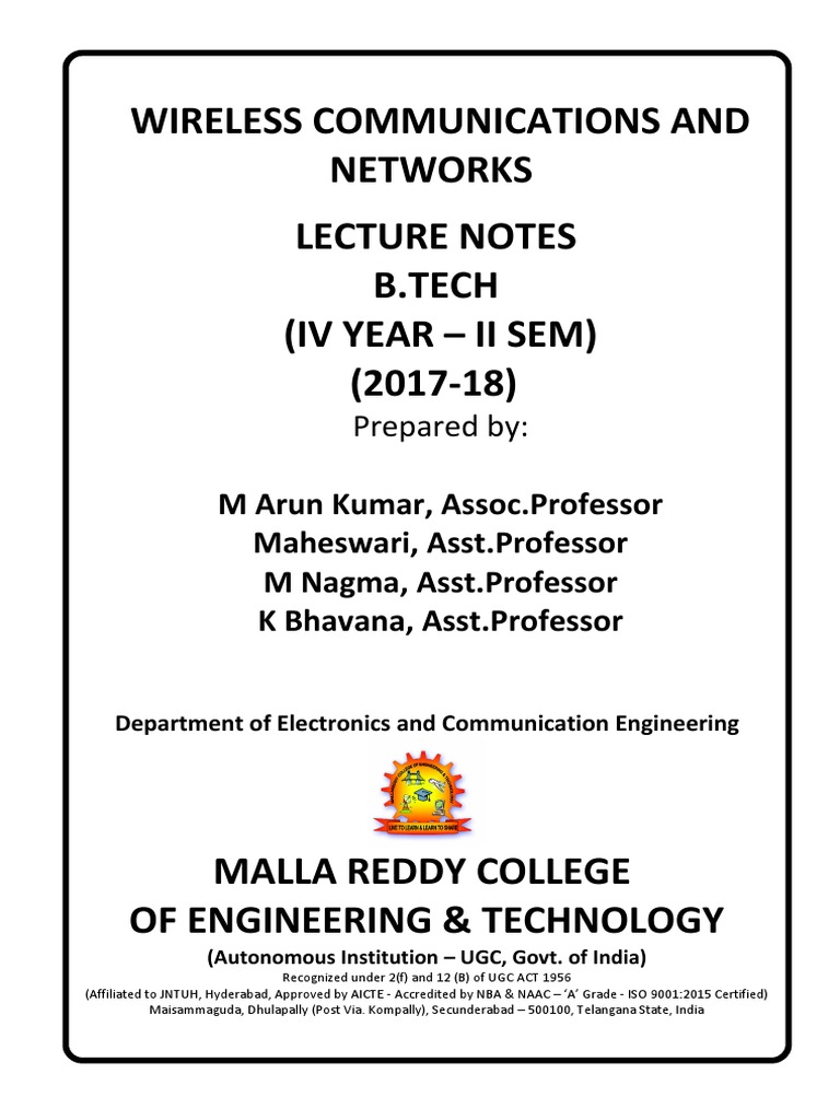 Wireless Communication Networks | PDF | Cellular Network | Transmission ...