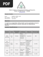 Student Details:: Pillai's Institute of Management Studies and Research, Sector-16, New Panvel - 410206