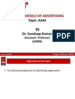 Fundamentals of Advertising: Topic: AAAI by Dr. Sandeep Kumar