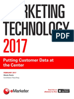 EMarketer Marketing Technology 2017-Putting Customer Data at the Center