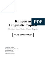 Klingon As Linguistic Capital