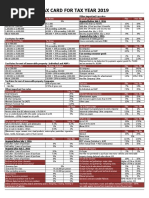 Tax Card for Tax Year 2019