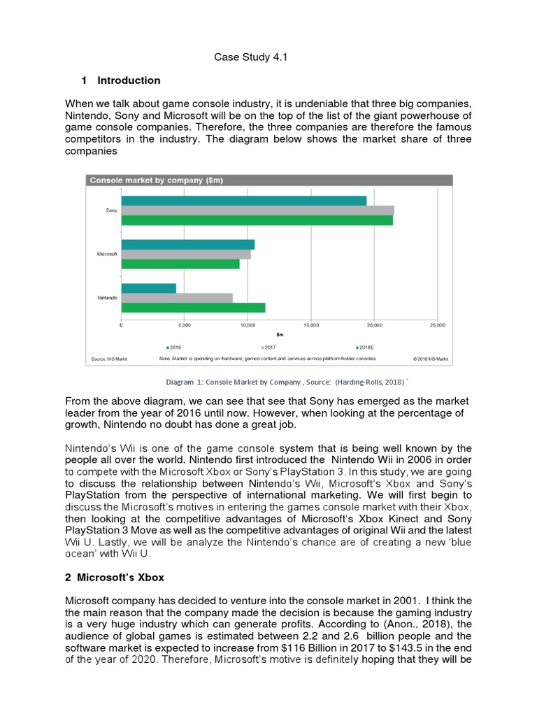 Nintendo Wii Case Study Analyzes Console Market Competition PDF Wii