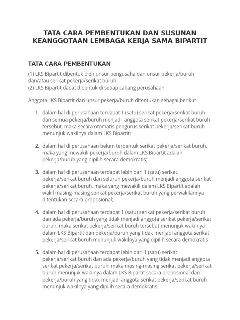 Tata Cara Pembentukan Dan Susunan