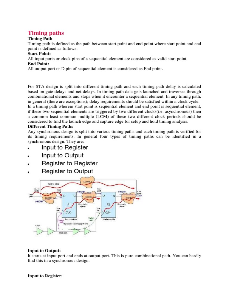 Timing Paths PDF Electrical Circuits Electrical Engineering