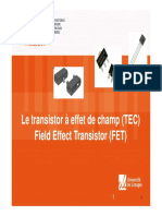 Le Transistor À Effet de Champ (TEC) Field Effect Transistor (FET)