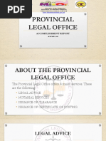 Provincial Legal Office: Accomplishment Report