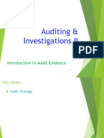 AC414 - Audit and Investigations II - Introduction To Audit Evidence
