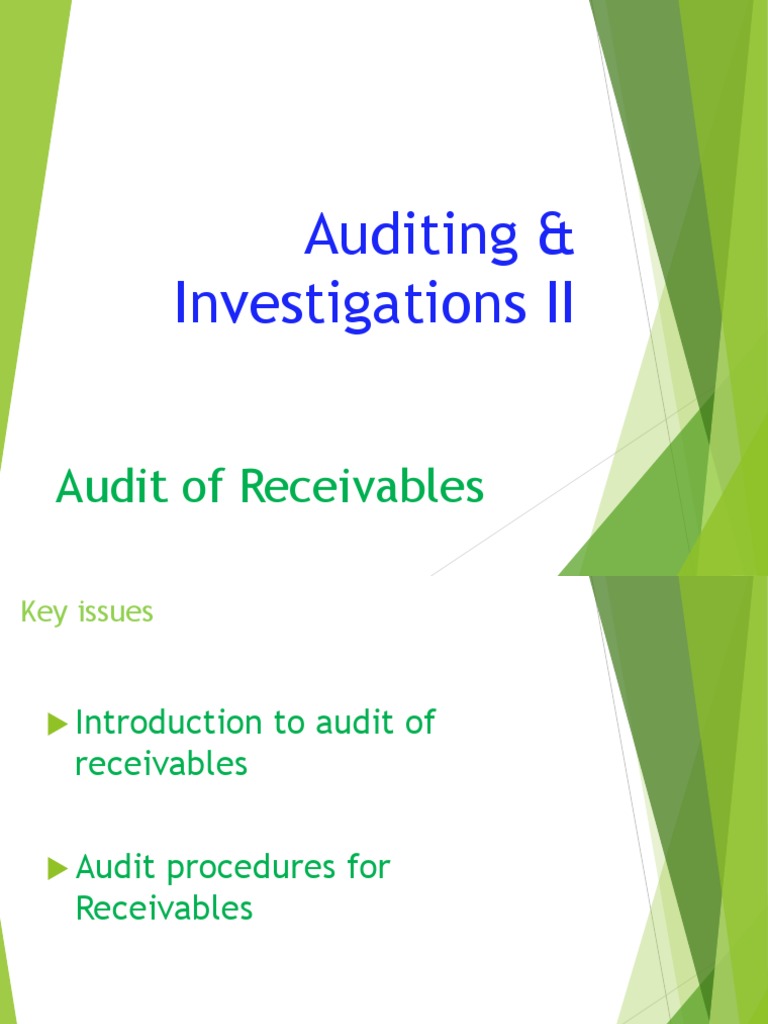 Audit Procedures for Receivables | PDF | Audit | Financial Accounting