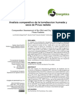 Artículo Análisis Comparativo de La Torrefacción Húmeda y Seca de Pinus Radiata PDF