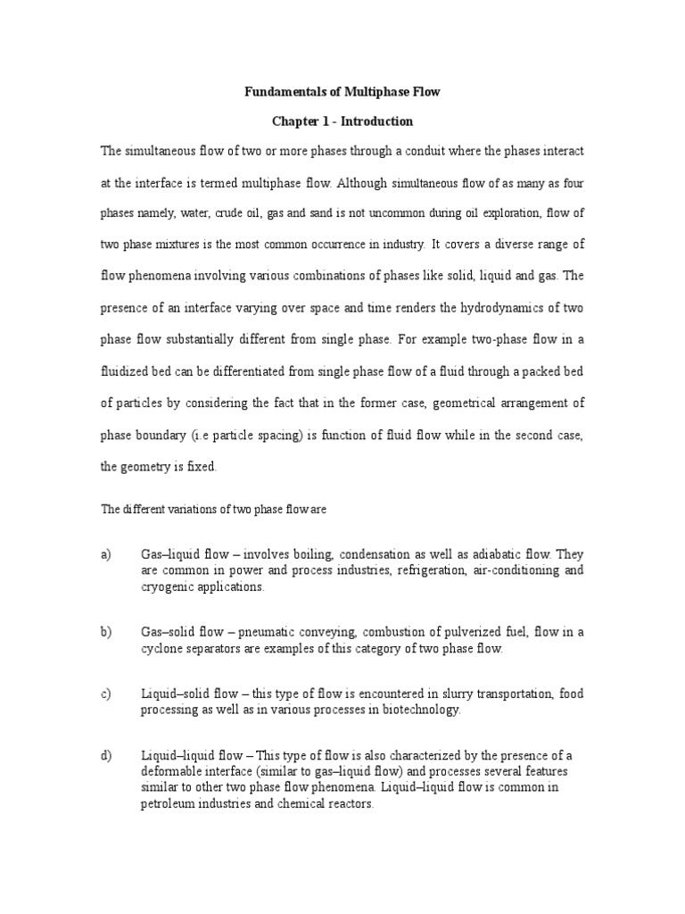 Fundamentals Of Multiphase Flow Pdf