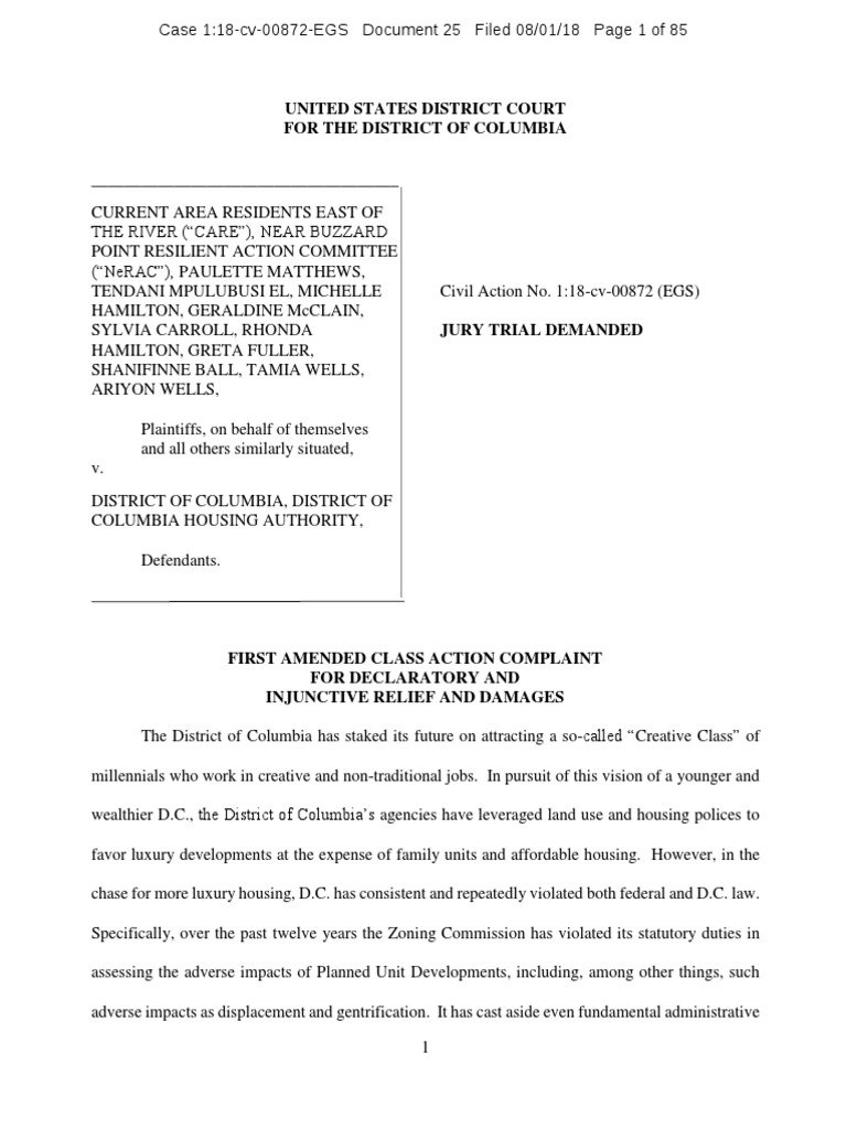 Amended Complaint PDF Housing Discrimination (United States