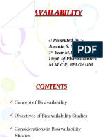 2 Amrutaobjectivesandconsiderationsinbioavailabilitystudy 130211000517 Phpapp01 PDF