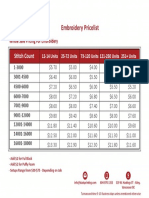 Embroidery Pricelist