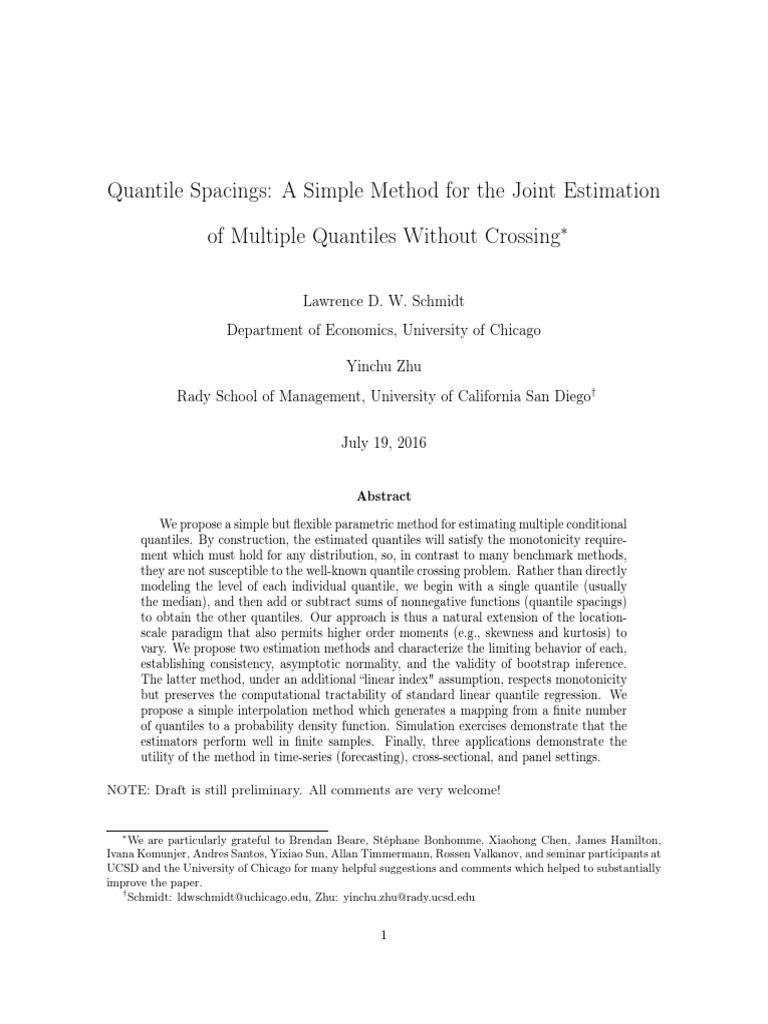 Schmidt Lawrence | PDF | Quantile | Regression Analysis