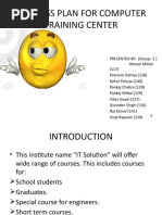 B Plan of Computer Training Centre