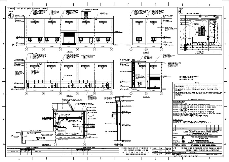 Ash Water Recirculation Chemical House Architectural Elevations and ...
