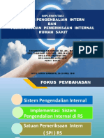 Implementasi Sistem Pengendalian Internal dan Peran Satuan Pemeriksaan Internal Rumah Sakit