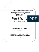 Activity For Portfolio Preparation and Organzation Per Small Groups