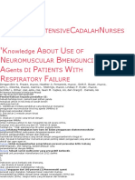 Salinan terjemahan Intensive Care Nurses Knowledge About Use Of Neuromuscular Blocking.docx