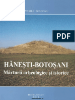 Vasile Diaconu Hanesti Botosani Marturii Arheologice Si Istorice 2010
