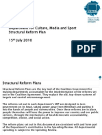 Department For Culture, Media and Sport Structural Reform Plan 15 July 2010