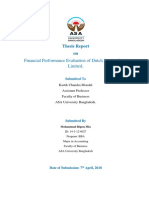 DBBL Thesis Report on Financial Performance