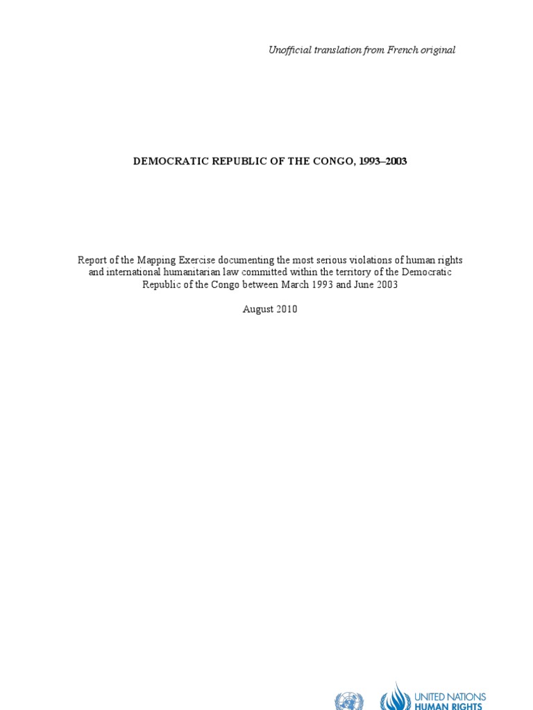 Human Rights Violations in DRC 1993-2003 | PDF | Democratic Republic Of ...