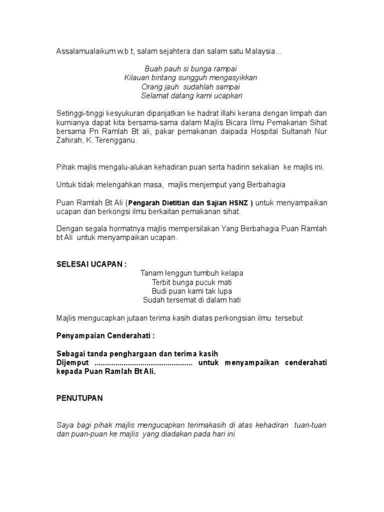 Skrip Pemakanan Sihat Pdf