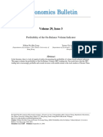 Volume 29, Issue 3: Profitability of The On-Balance Volume Indicator