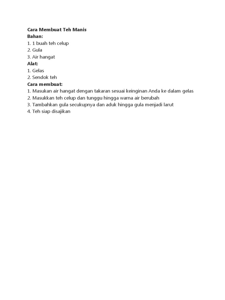 Proses menyeduh teh celup dengan timing yang tepat