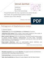LO 7 - Pathogenesis of Staphylococcus Aureus
